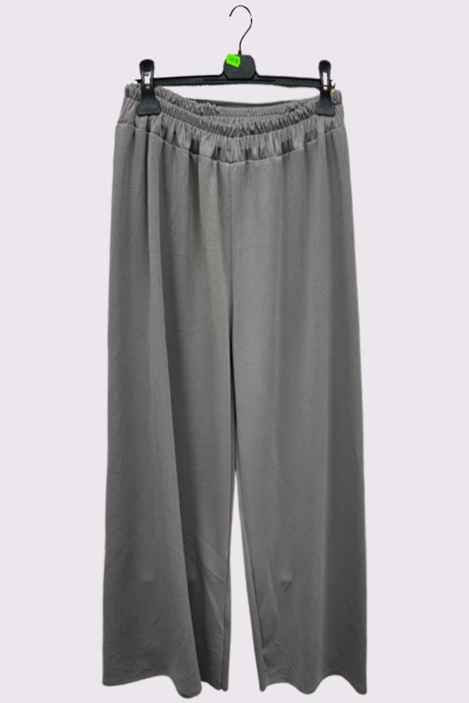 Plain Elasticated Waistband Wide Leg Palazzo