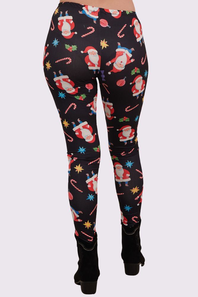 Santa Stick Print XMAS Legging