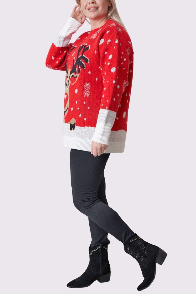 Smiling Rudolph XMAS Tunic Jumper