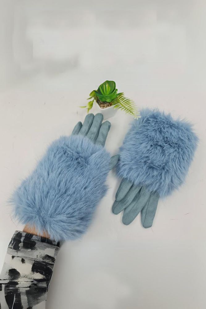 Faux Fur Soft Feel Gloves