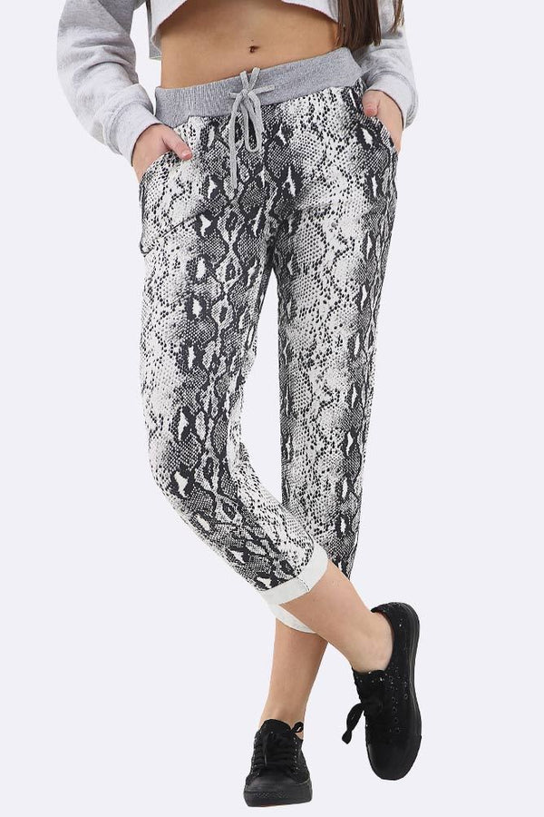 Snake Print Lined Trouser