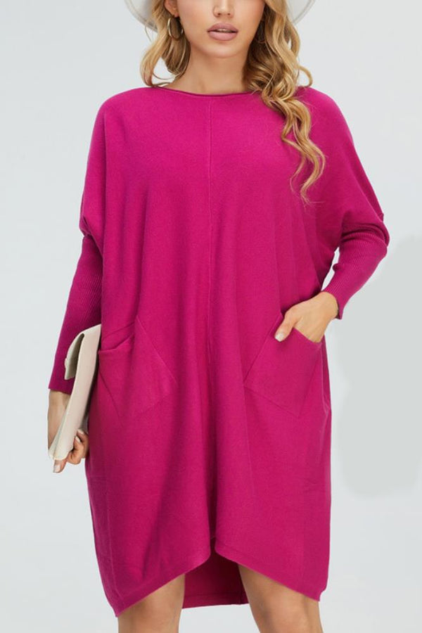 Fine Knit Pocket Viscose Dress