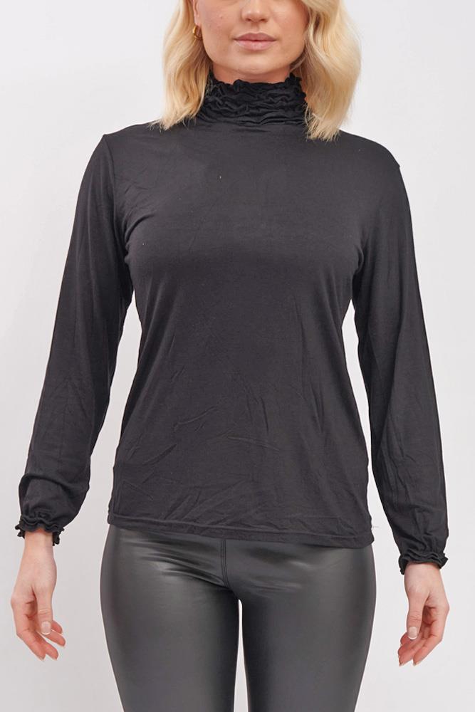 Frill sale roll neck