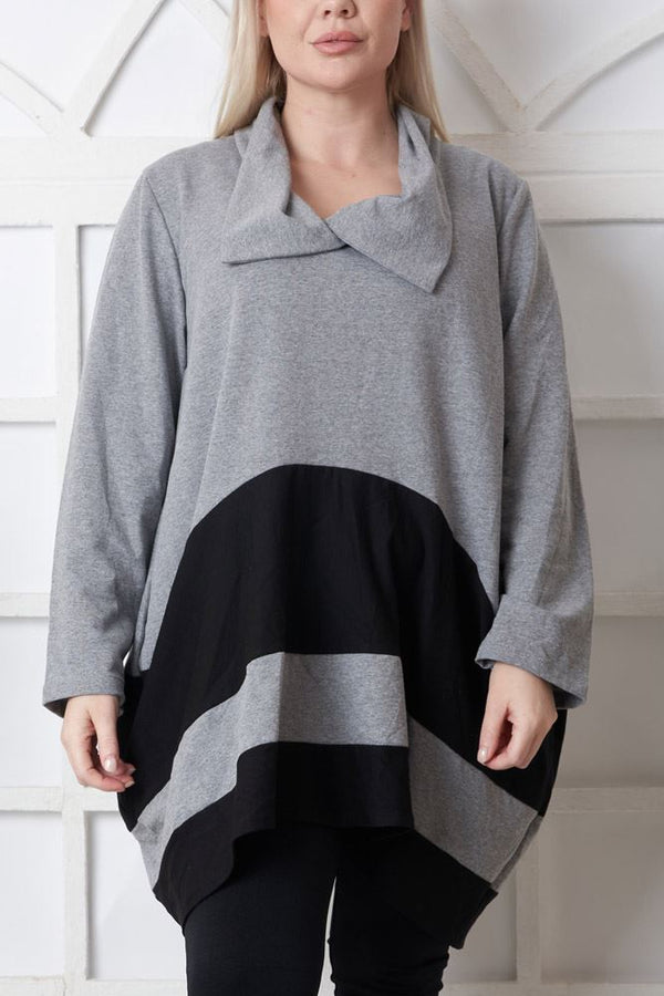 Plain ColorBlock Cotton Top