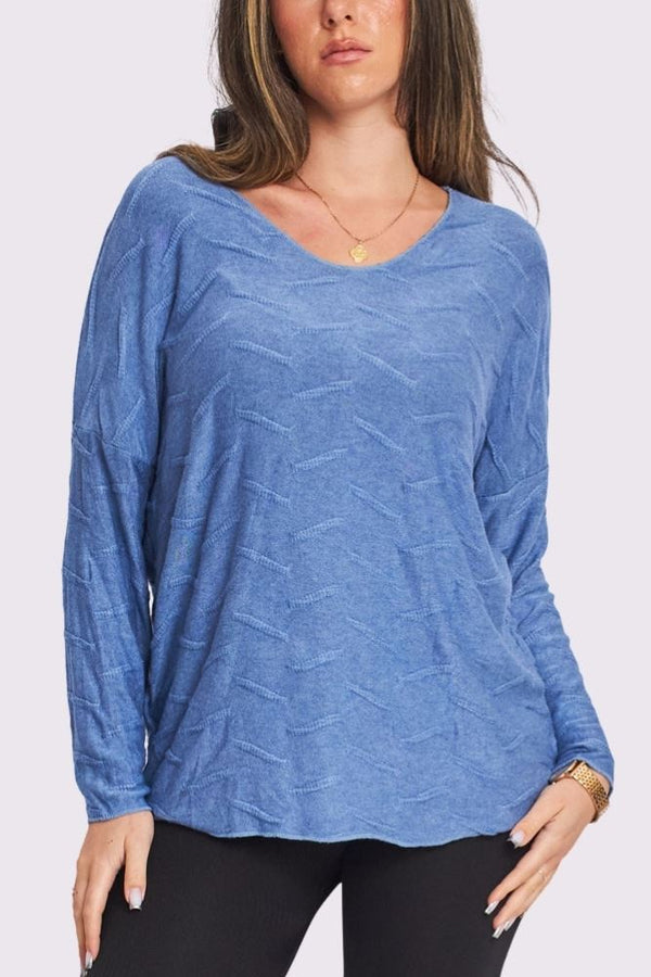 Line Textured Tunic Top