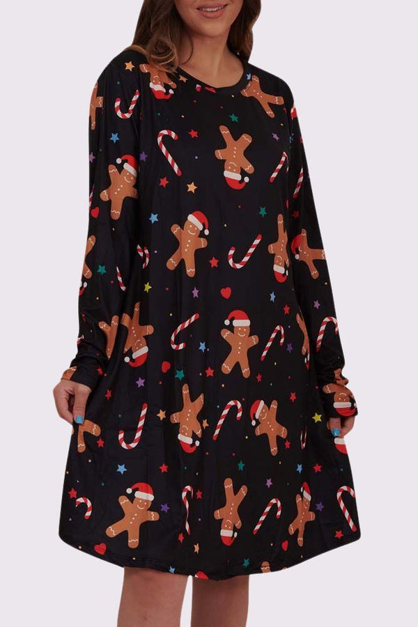 Stick Stars Xmas Swing Dress