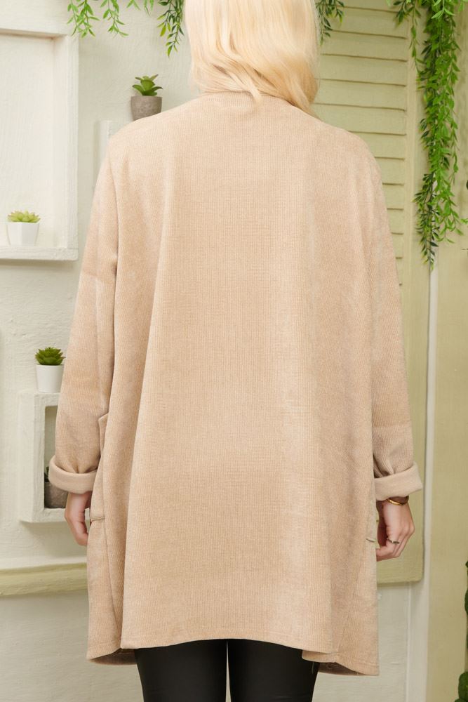 Beige fluffy store cardigan