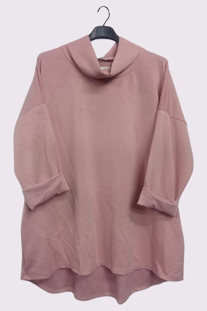 Plain Soft Feel Dip Hem Top