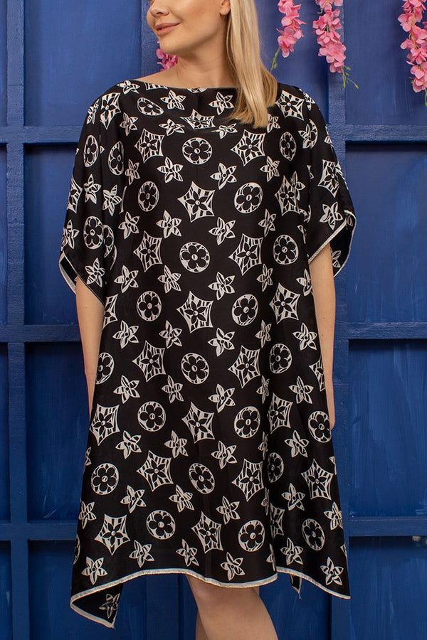 Star Print Viscose Kaftan