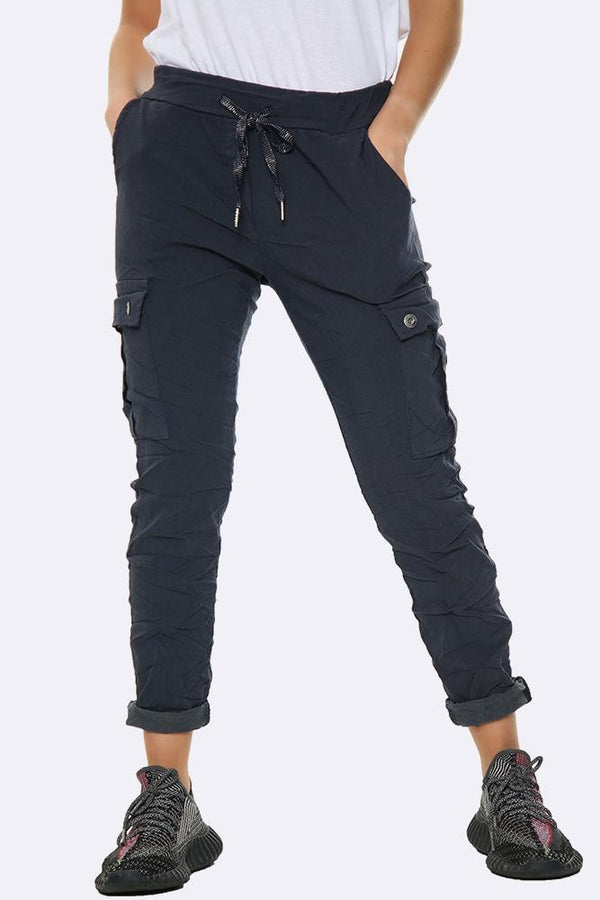 Italian Drawstring Cargo Pants
