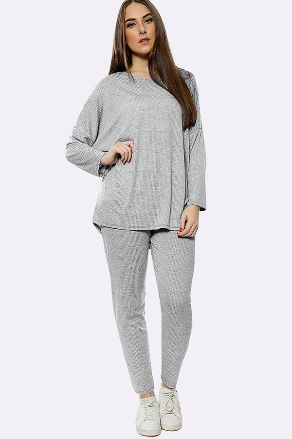 Italian Knitted Plain Long Sleeve Tracksuits