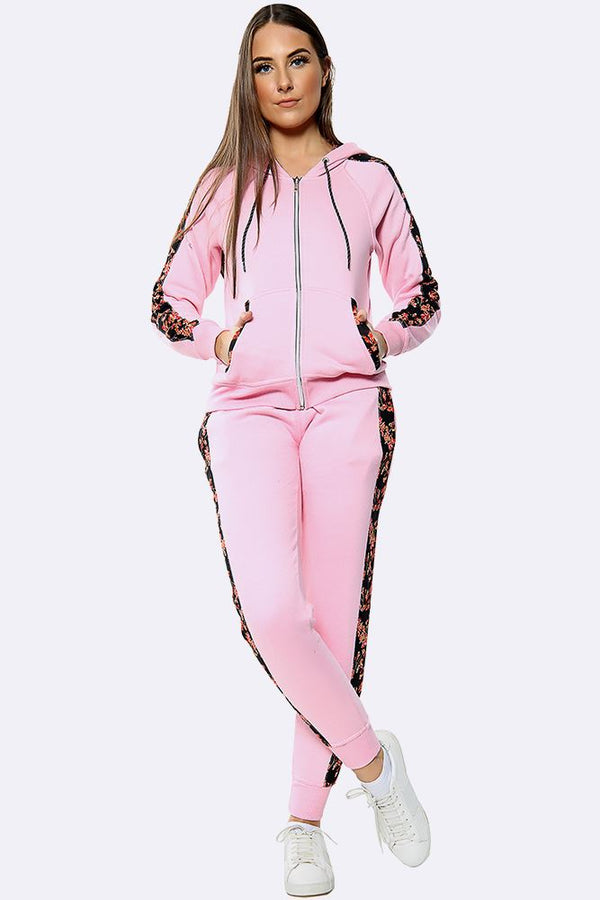 Floral Side Panel Fleece Tracksuit [Pack of 8]