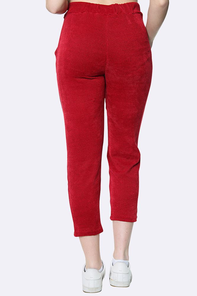 Italian Chenille Style Fabric Trousers