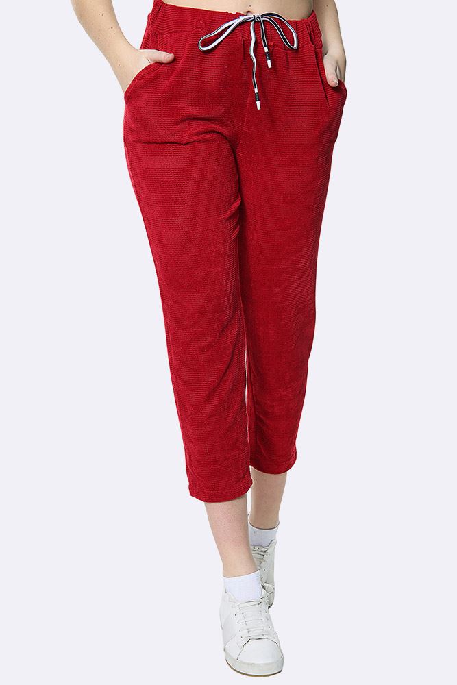 Italian Chenille Style Fabric Trousers