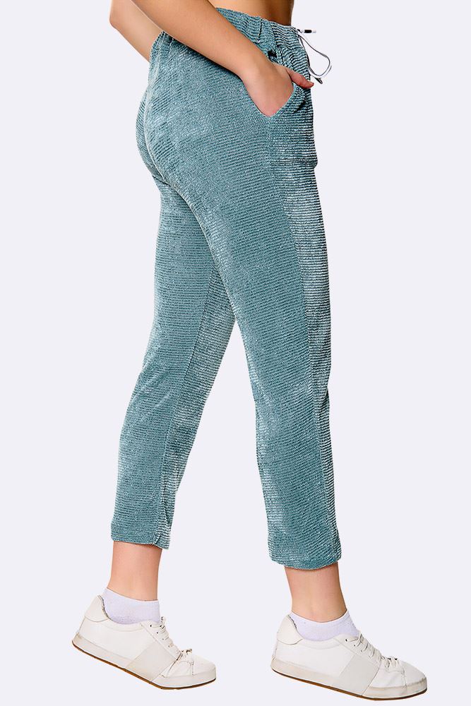 Italian Chenille Style Fabric Trousers