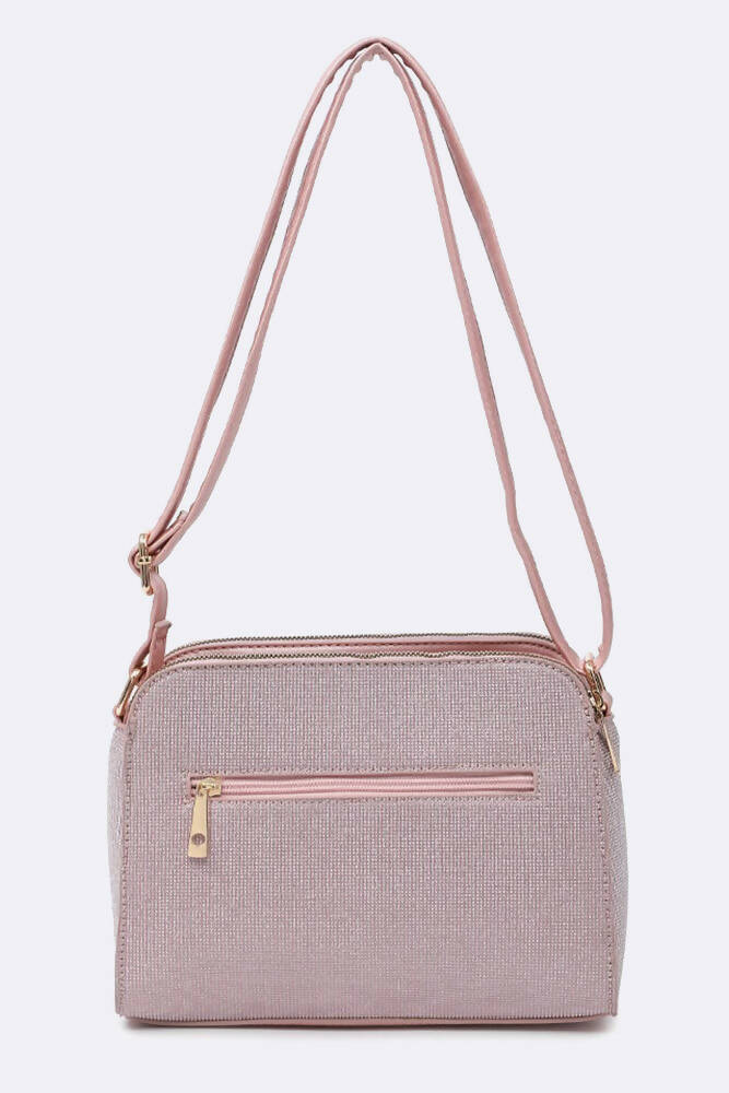 Beige V Logo Tassel Cross Body Bag / One Size