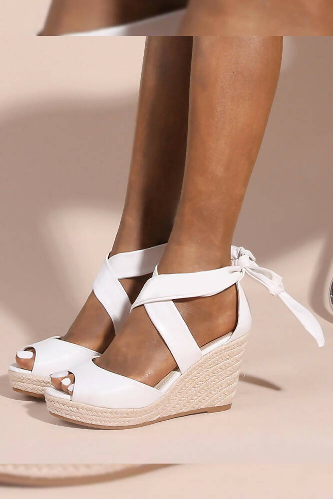 White wedge hot sale sandals uk