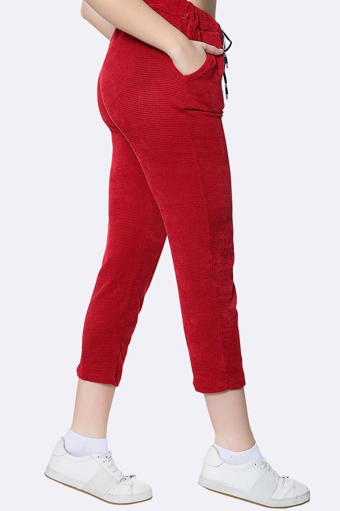 Italian Chenille Style Fabric Trousers